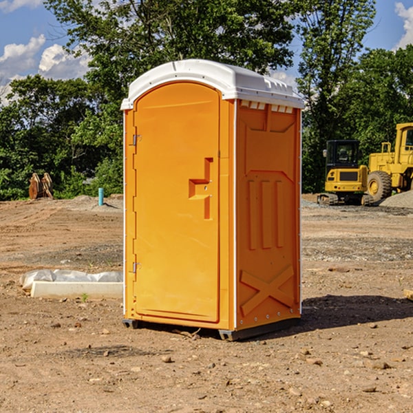 how often are the porta potties cleaned and serviced during a rental period in McFarland